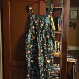 BloomChic Floral Jumpsuit - Black with Multicolor Floral